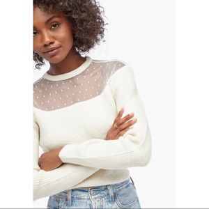 JustFab Lace Inset Sweater